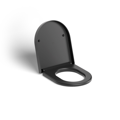 Clou Hammock toiletzitting met deksel 36.8x43.3x5cm softclose Zwart mat OUTLETSTORE