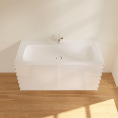 Villeroy & Boch Finion Meuble sous lavabo 119.6x59.1x49.8cm avec 4 tiroirs pour lavabo 4164 C5/Ca/C2/CB glossy blanc