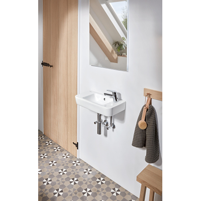 Villeroy & Boch O.novo Lave-main WC 50x14.5x13.5cm avec trop-plein 1 trou de robinet Blanc Alpin