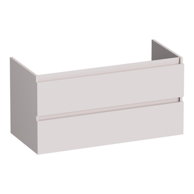 BRAUER Joy meuble sous-lavabo - 100x46x50cm - 2 tiroirs à fermeture douce - sans poignée - 1 découpe pour siphon - sable mat