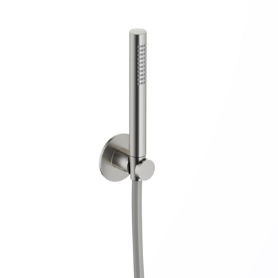 Hotbath Ace Ensemble de douchette - barre de douchette - support mural - 150cm - flexible de douche - Nickel brossé