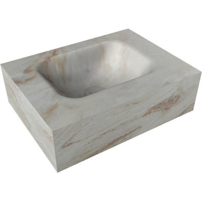 Mondiaz LEX Vrijhangende Wastafel - 40x12x30cm - 1 wasbak - midden - solid surface - Frappe