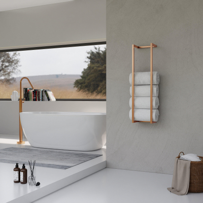 Porte-serviettes 95x25x20cm Cuivre brossé PVD (Cuivre)