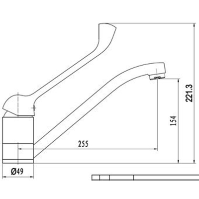 Plieger Smart mitigeur de cuisine avec longue poignée chrome