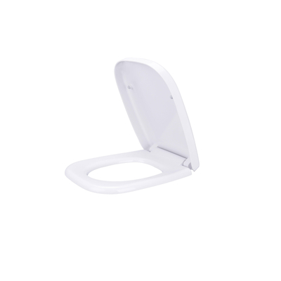 FugaFlow Eccelente Pietra Abattant WC - dégagement rapide - fermeture douce - compatible avec Duravit D-code - blanc brillant