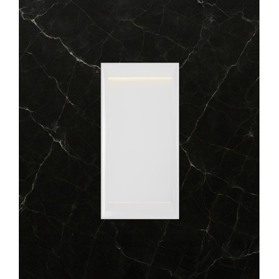 Hotbath &MORE Boîte encastrée ou niche encastrée - 30x15x10 - sans cadre + LED - Blanc mat