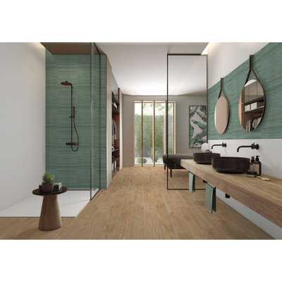 ÉCHANTILLON Terravito Girivo Carrelage mural en céramique - 35x35cm - 9.2mm - Vert