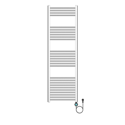 Belrad Radiateur sèche-serviettes électrique - 160x50cm - 900W - raccordement à droite - inox brossé