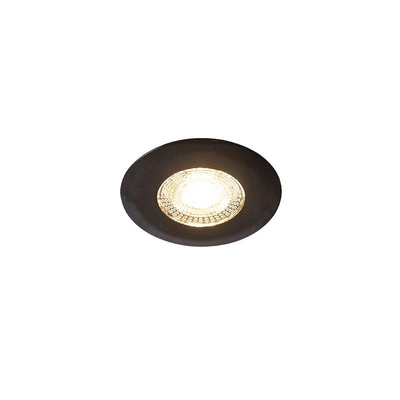 QAZQA Ulo Inbouwspot - set van 2 - 8.2x8.2cm - incl. LED - 3 staps dimbaar - IP65 - rond - mat zwart