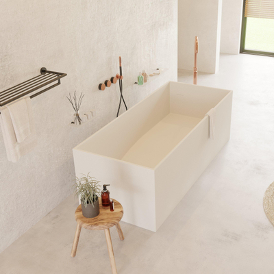 Ideavit Solidstar Baignoire autoportante - 170x72cm - rectangulaire - solid surface - blanc