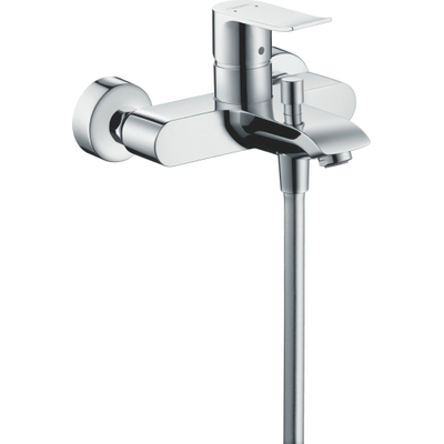 Hansgrohe Metris Badkraan - met omstel en koppelingen - hoogglans chroom