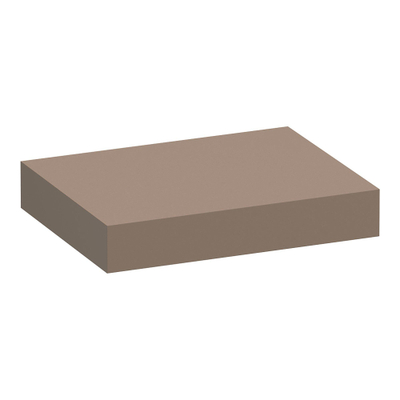BRAUER Creek topblad vrijhangend - 60x50x10cm - mat mokka