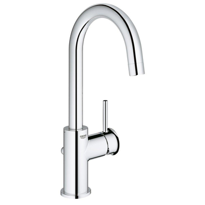Grohe Start Classic Waterbesparende Wastafelkraan - L-Size - met afvoerplug - hoge draaibare uitloop - chroom