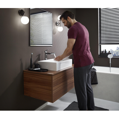 Hansgrohe Talis e Mitigeur lavabo 1 trou 240 zo/évacuation chrome noir brossé