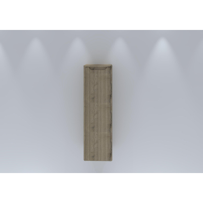 H&R badmeubelen Juice Hoge Kast - 40x35x130cm - met ronde hoeken - 3D-front - 1 deur - rechtsdraaiend - french oak