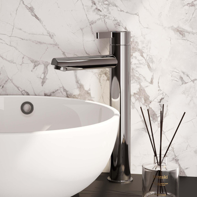 Brauer Chrome Edition wastafelkraan - model E - opbouw - hoog - chroom