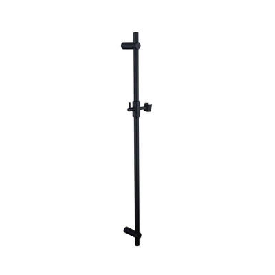 Fortifura Calvi Ensemble de douche pluie encastrable - thermostatique - bras mural - pommeau 25cm - barre curseur - douchette stick - flexible en métal - Noir mat