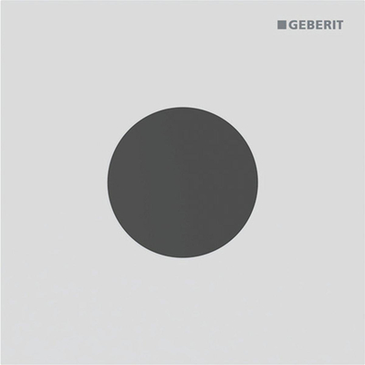 Plaque de commande Geberit type 40 urinoir - batterie - rond - blanc mat/ facile à nettoyer