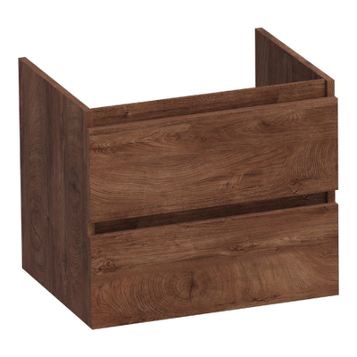 BRAUER Joy meuble sous-lavabo 60 2 tiroirs softclose - sans poignée - 1 découpe pour siphon - Forest Cacao