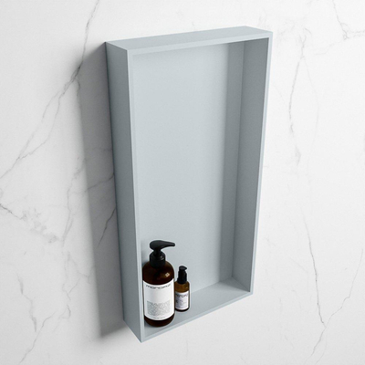 Mondiaz Easy nis 29.5x59.5x8cm - inbouw/opbouw - 1 open vak - Solid surface - Clay