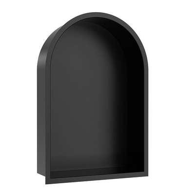 Wiesbaden Demis Inbouwnis - 30x45x10cm - rondboog - mat zwart