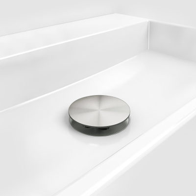 Clou Wash Me bouchon avec capot de recouvrement inox brossé