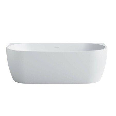 Go by Van Marcke D-Shape Design baignoire demi-îlot dos au mur - 180x80cm - acrylique - blanc mat