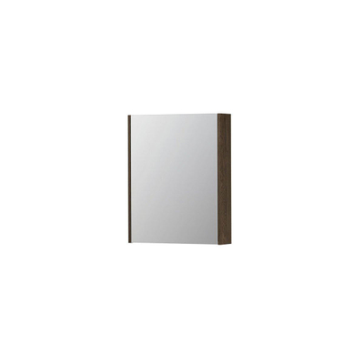 INK SPK2 spiegelkast – 60x74x14 cm – 1 deur, dubbelzijdige spiegeldeurr – Massief eiken Charcoal