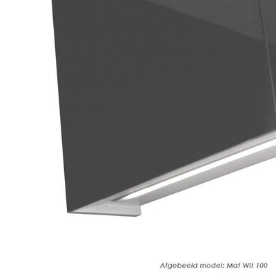 BRAUER Dual Spiegelkast - 100x70x15cm - 2 links- rechtsdraaiende spiegeldeur - MDF - hoogglans grijs