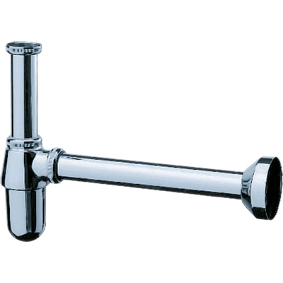 Hansgrohe Sifon 1.1/4inch - met rozet - inclusief muurbuis - messing chroom