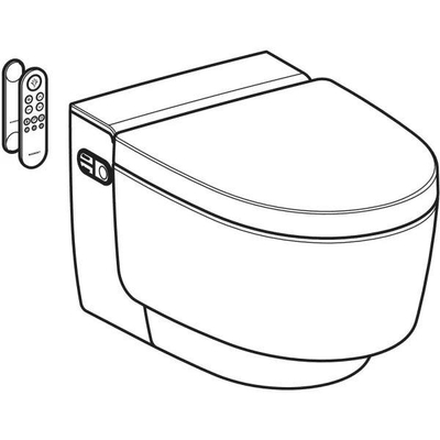 Geberit AquaClean Mera Classic douche-wc – met vaste zittingsring – föhn & geurafzuiging – wit, designafdekking wit