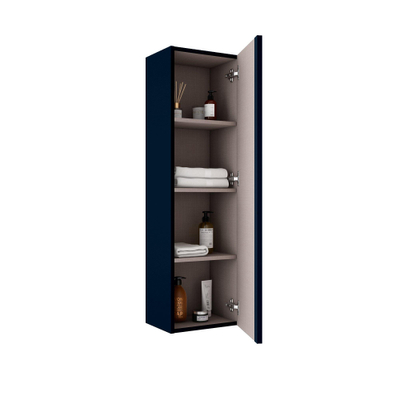 Saniclass Prime Blend Armoire haute - 120x34.5x27.5cm - 1 porte - bleu marine mat - MDF