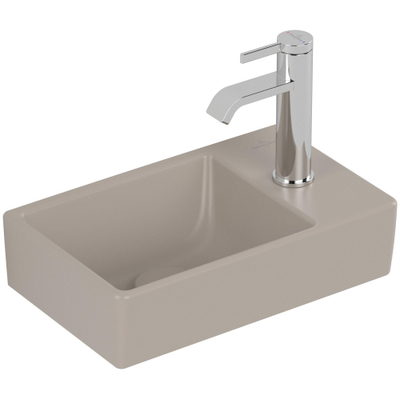 Villeroy & Boch Avento fontein - 36x22cm L - 1 kraangat - zonder overloop CeramicPlus - almond (beige)