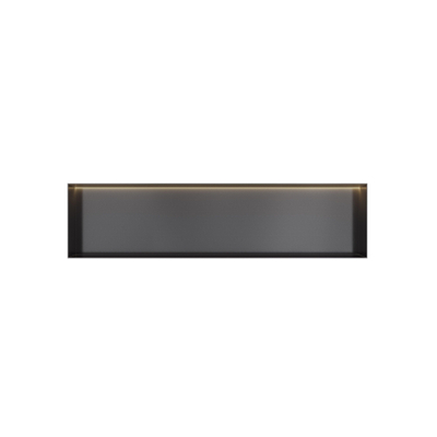 Hotbath &MORE Inbouwbox of inbouwnis - 30x120x10 - frameless + LED - PVD - geborsteld zwart