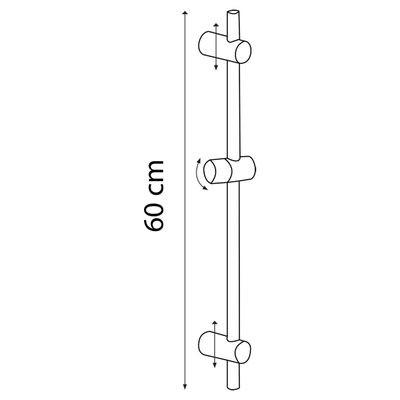 Differnz ensemble de douche 3 positions deluxe chrome