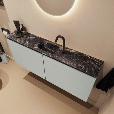 MONDIAZ TURE-DLUX 120cm toiletmeubel Greey. EDEN wastafel Lava positie midden. Met 1 kraangat.