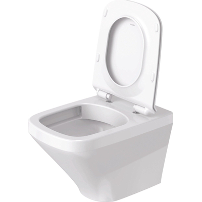 Duravit Durastyle WC suspendu à chasse d'eau profonde sans rebord 37x54cm avec siège de toilette softclose wondergliss blanc