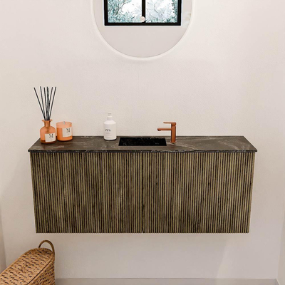 Mondiaz JOYA-DLUX 100cm toiletmeubel - kleur Dusk - Wastafel FAYE positie Midden 1 kraangat kleur Lava.