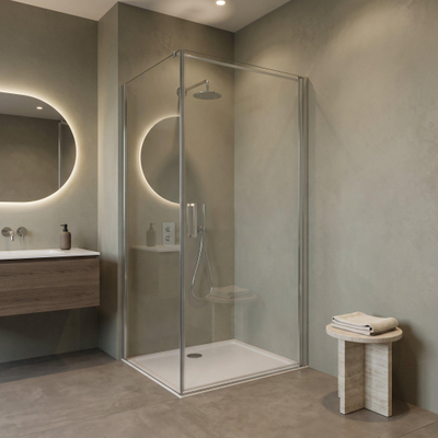 Fortifura Galeria Douchecabine - 100x100x200cm - profiel veiligheidsglas - antikalk - chroom
