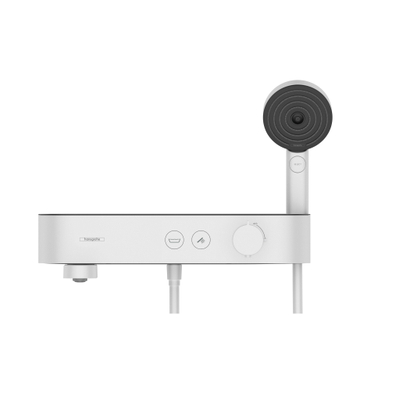 Hansgrohe Pulsify Select Thermostat de bain avec tablette de douche 40cm mat blanc