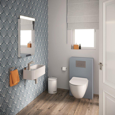 Crosswater Popolo Fontein - 48x25x16cm - 1 kraangat rechts - glans wit