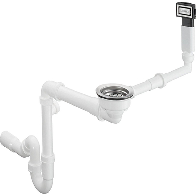 Hansgrohe D16-10 mechanische afvoerset voor enkele waskom graniet chroom