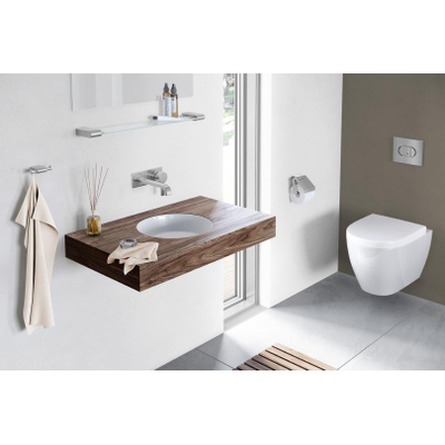 Zack Atore porte-rouleau de papier toilette avec couvercle 12,4x12,4x5,4cm inox mat