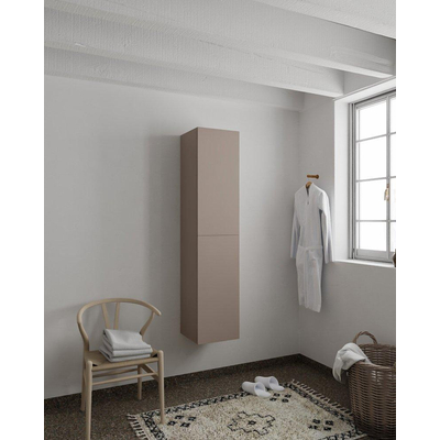 MONDIAZ BEAM Armoire colonne - 160cm - 2 portes - Smoke