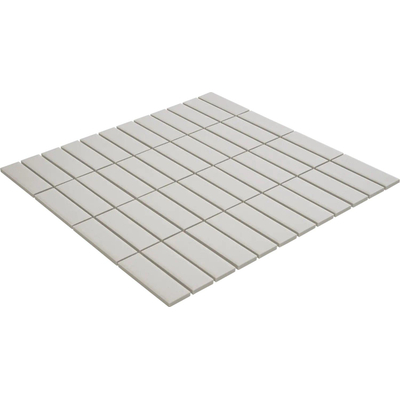 La Mosaic Factory London carreau mosaïque - 30x30cm - carrelage mural et de sol - Rectangulaire - Porcelaine Super White Mat