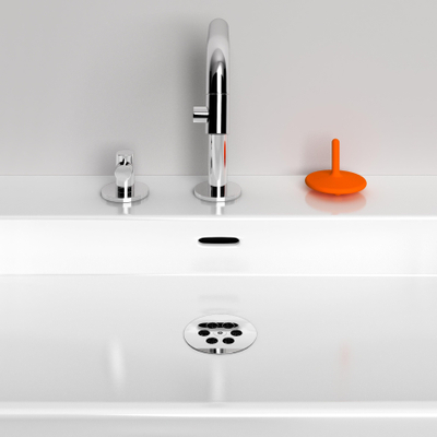 Clou Wash Me bouchon pour bonde pour obturateur d'eau en silicone inox Chromé