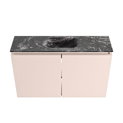 MONDIAZ TURE-DLUX 80cm toiletmeubel Rosee. EDEN wastafel Lava positie midden. Zonder kraangat.
