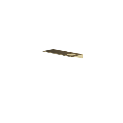 Hotbath &MORE Planchet - 30cm - inclusief bevestigings rails - 1 uitsparing - voor zeepdispenser of beker - PVD - geborsteld messing (goud)