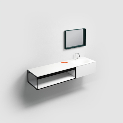 Clou Frame planchet 106.8x50.3cm inleg Aluite wit