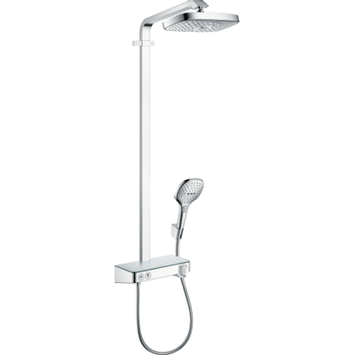 Hansgrohe Raindance Select E 300 - 2jet - showerpipe - ecosmart: - met Showertablet - 300 opbouwkraan thermostati - thermostaat - hoogglans chroom